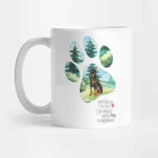 Pawprint Doberman Mug